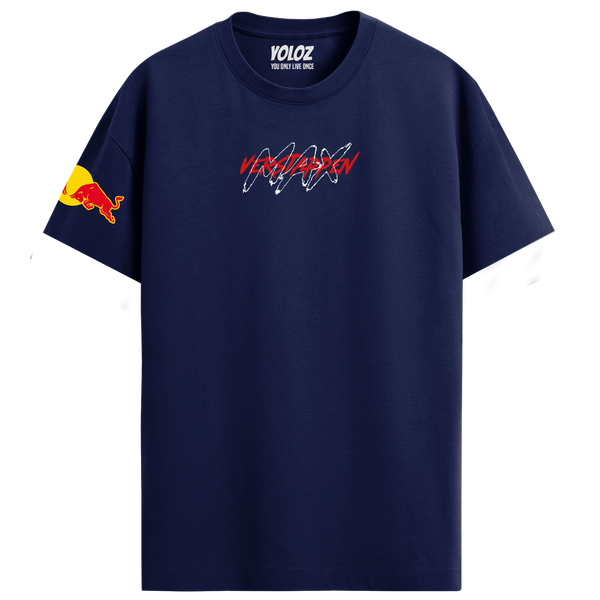 Max Verstappen Regular Fit Tee – Navy Blue