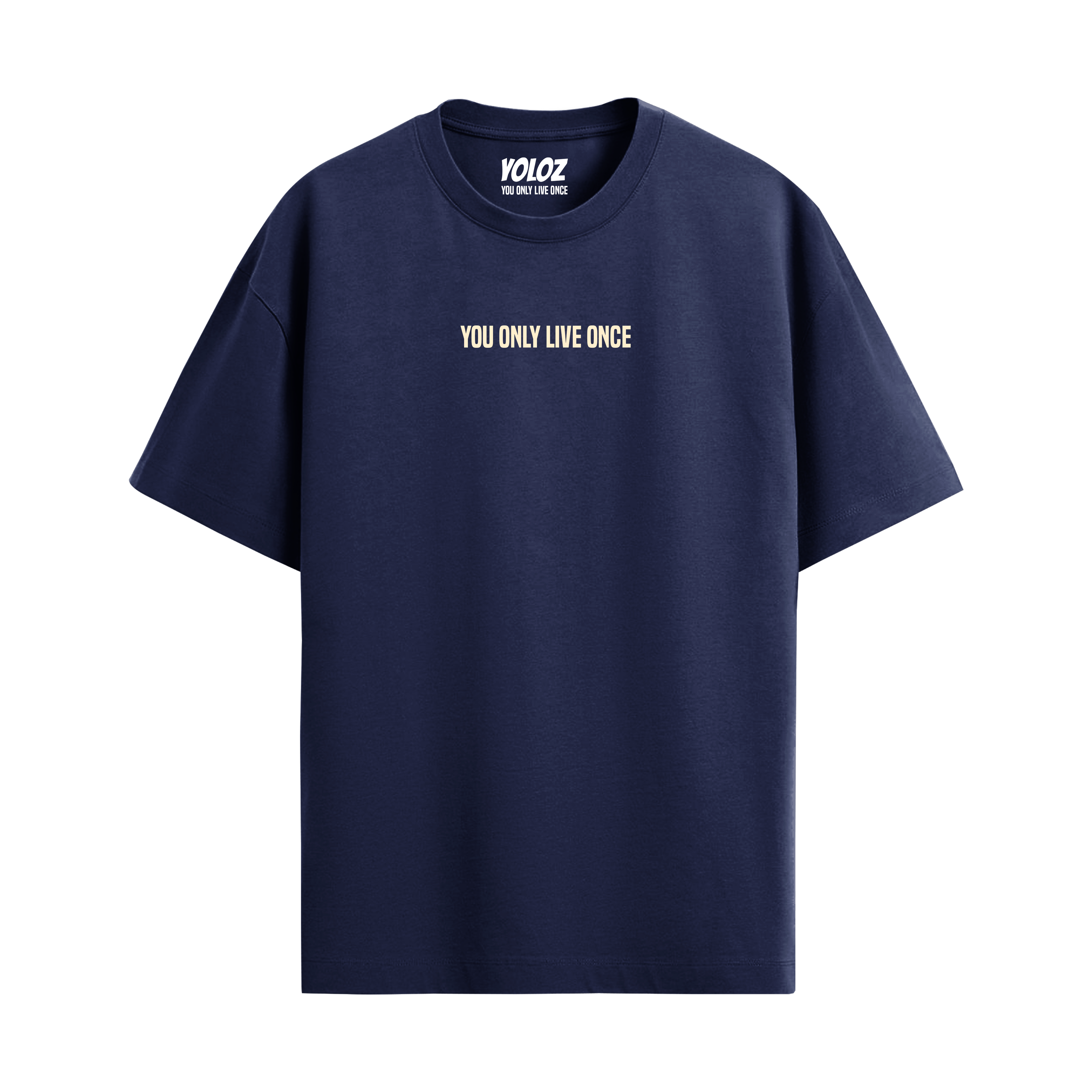 BASIC NAVY BLUE OVERSIZED T-SHIRT