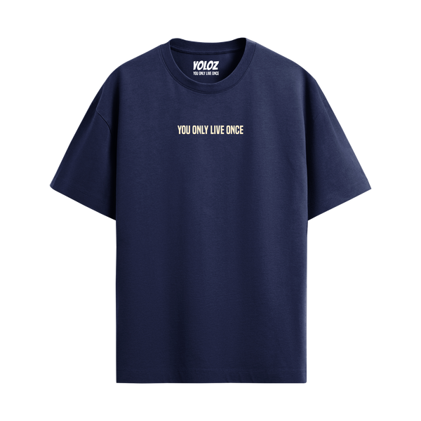 BASIC NAVY BLUE OVERSIZED T-SHIRT