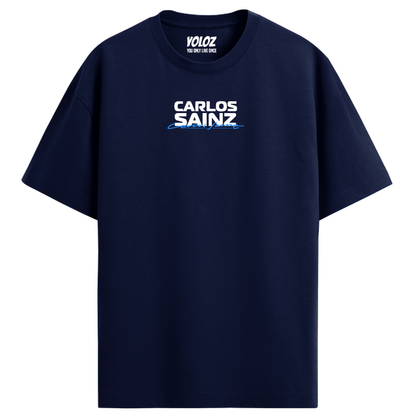 Carlos Sainz Oversized Tee – Navy Blue