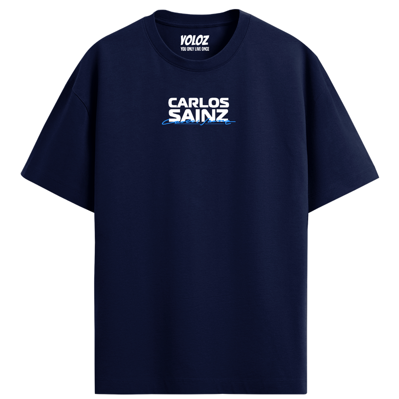 Carlos Sainz Oversized Tee – Navy Blue