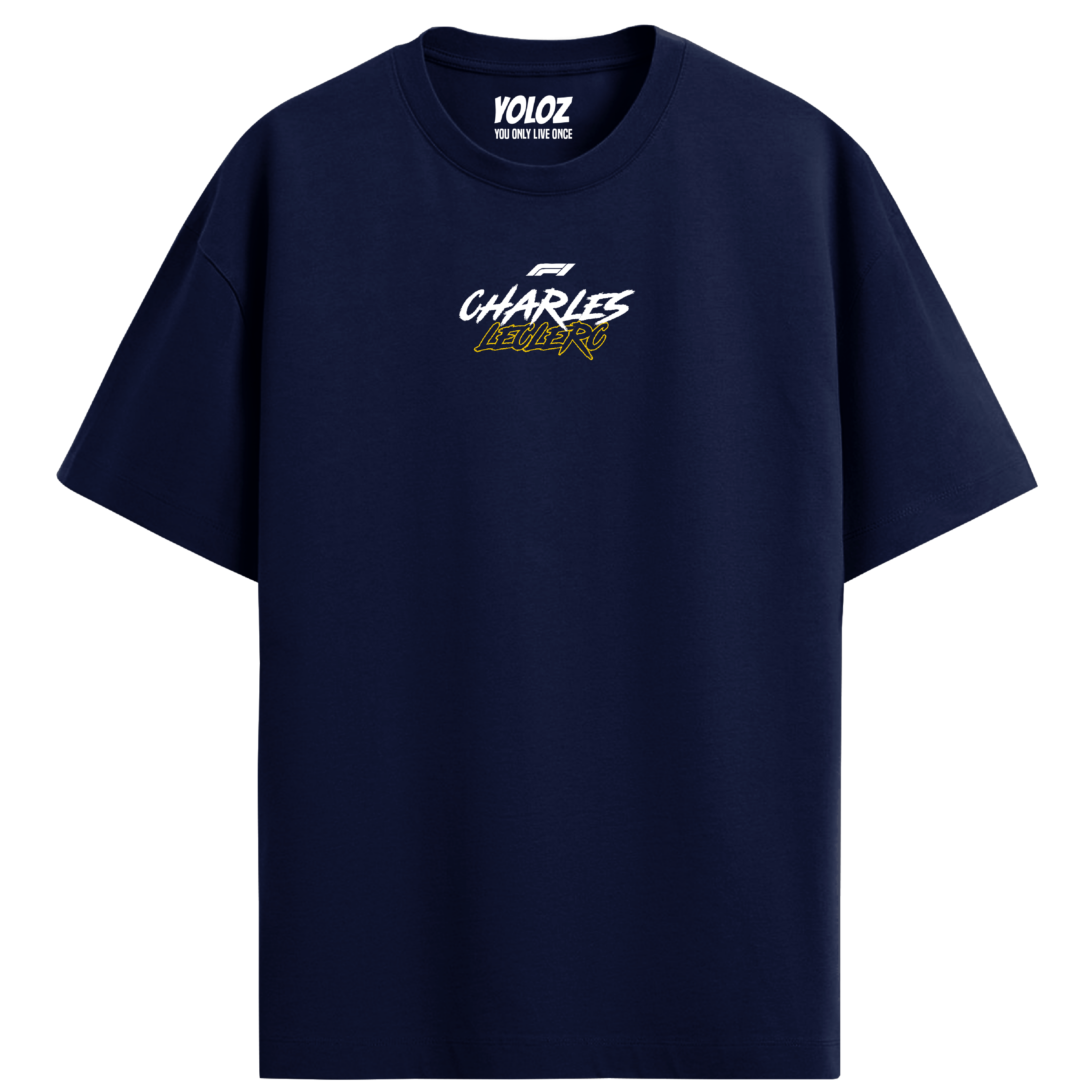 Charles Leclerc Oversized Tee – Navy Blue
