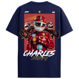 Charles Leclerc Regular Fit Tee – Navy Blue