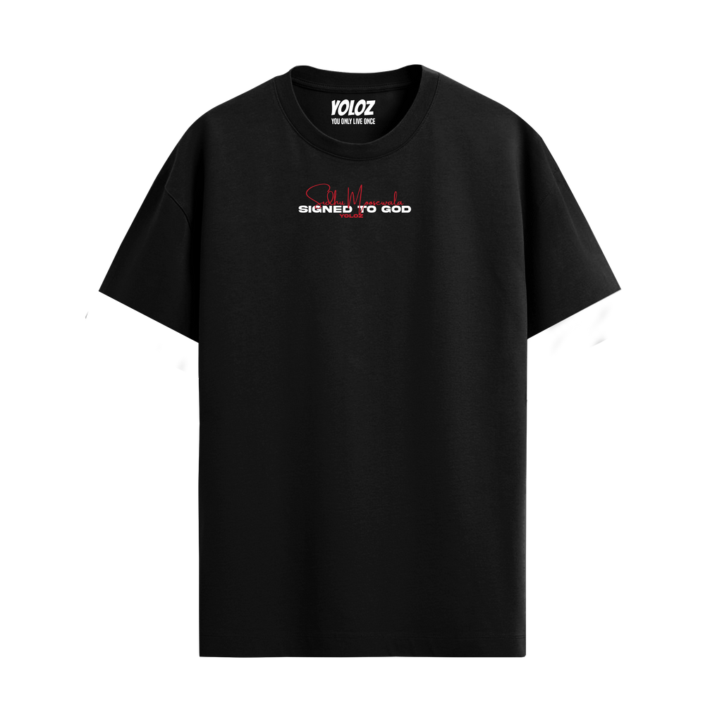 MOOSE THE LEGEND BLACK REGULAR FIT T-SHIRT