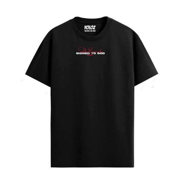 MOOSE THE LEGEND BLACK REGULAR FIT T-SHIRT