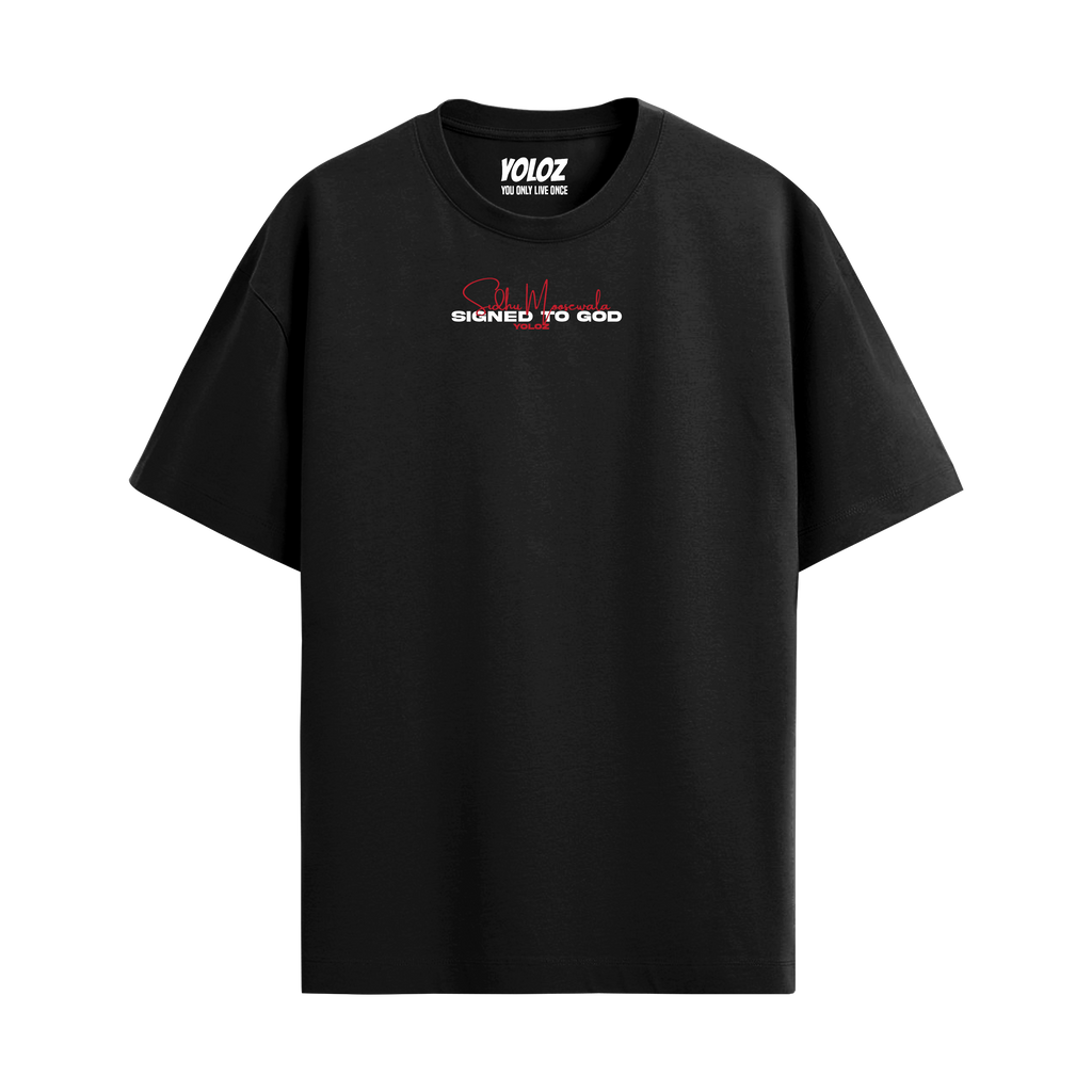 MOOSE THE LEGEND BLACK OVERSIZED T-SHIRT