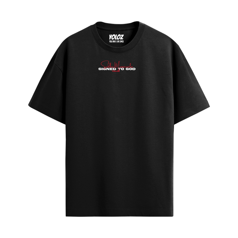 MOOSE THE LEGEND BLACK OVERSIZED T-SHIRT
