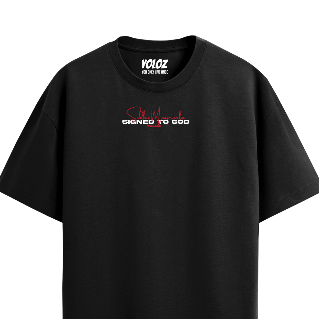 MOOSE THE LEGEND BLACK OVERSIZED T-SHIRT