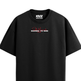 MOOSE THE LEGEND BLACK OVERSIZED T-SHIRT