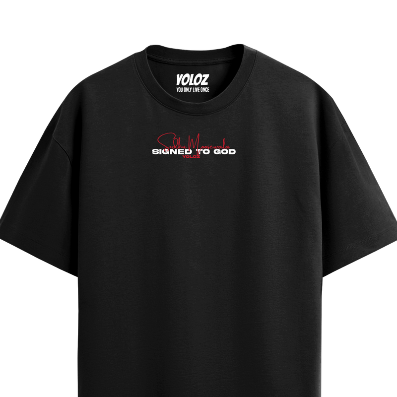 MOOSE THE LEGEND BLACK OVERSIZED T-SHIRT