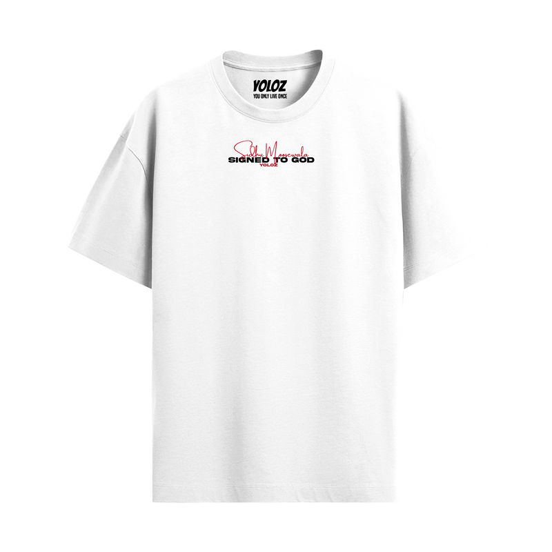 MOOSE THE LEGEND WHITE OVERSIZED T-SHIRT