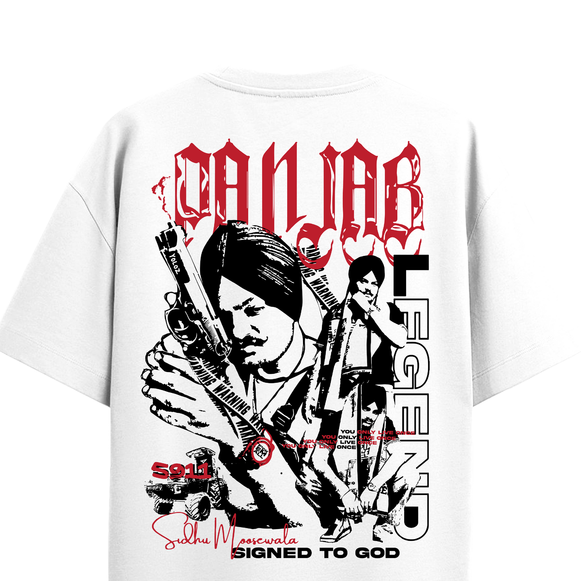 MOOSE THE LEGEND WHITE OVERSIZED T-SHIRT – YOLOZ