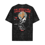 THE WORLD ACID WASH T-SHIRT