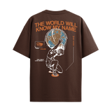 THE WORLD BROWN OVERSIZED T-SHIRT