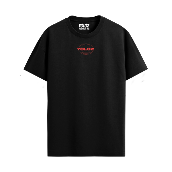 THE WORLD BLACK REGULAR FIT T-SHIRT