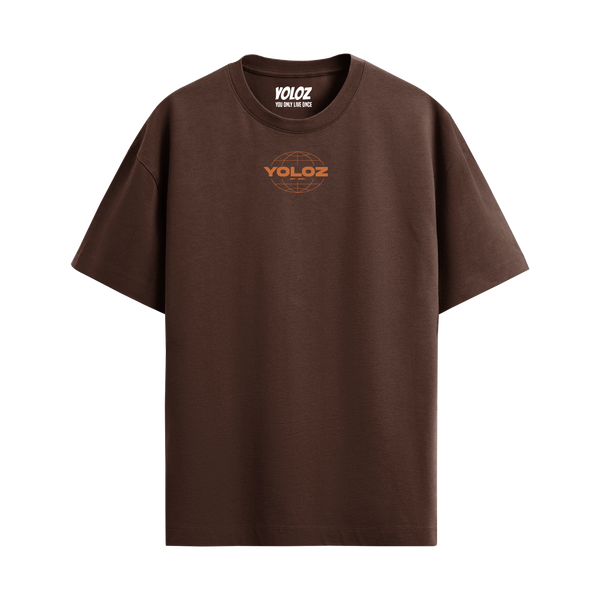 THE WORLD BROWN OVERSIZED T-SHIRT