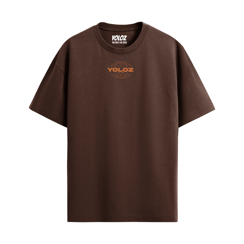 THE WORLD BROWN OVERSIZED T-SHIRT