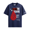 THE WEEKND NAVY BLUE OVERSIZED T-SHIRT