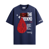THE WEEKND NAVY BLUE OVERSIZED T-SHIRT