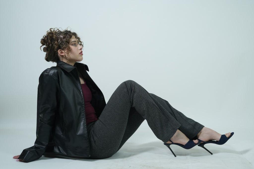 Obsidian Cropped Leather Jacket