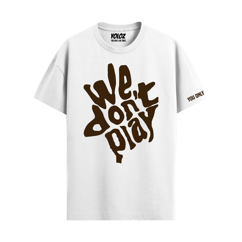 WE DON'T PLAY WHITE REGULAR FIT T-SHIRT