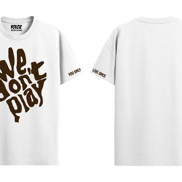 WE DON'T PLAY WHITE REGULAR FIT T-SHIRT