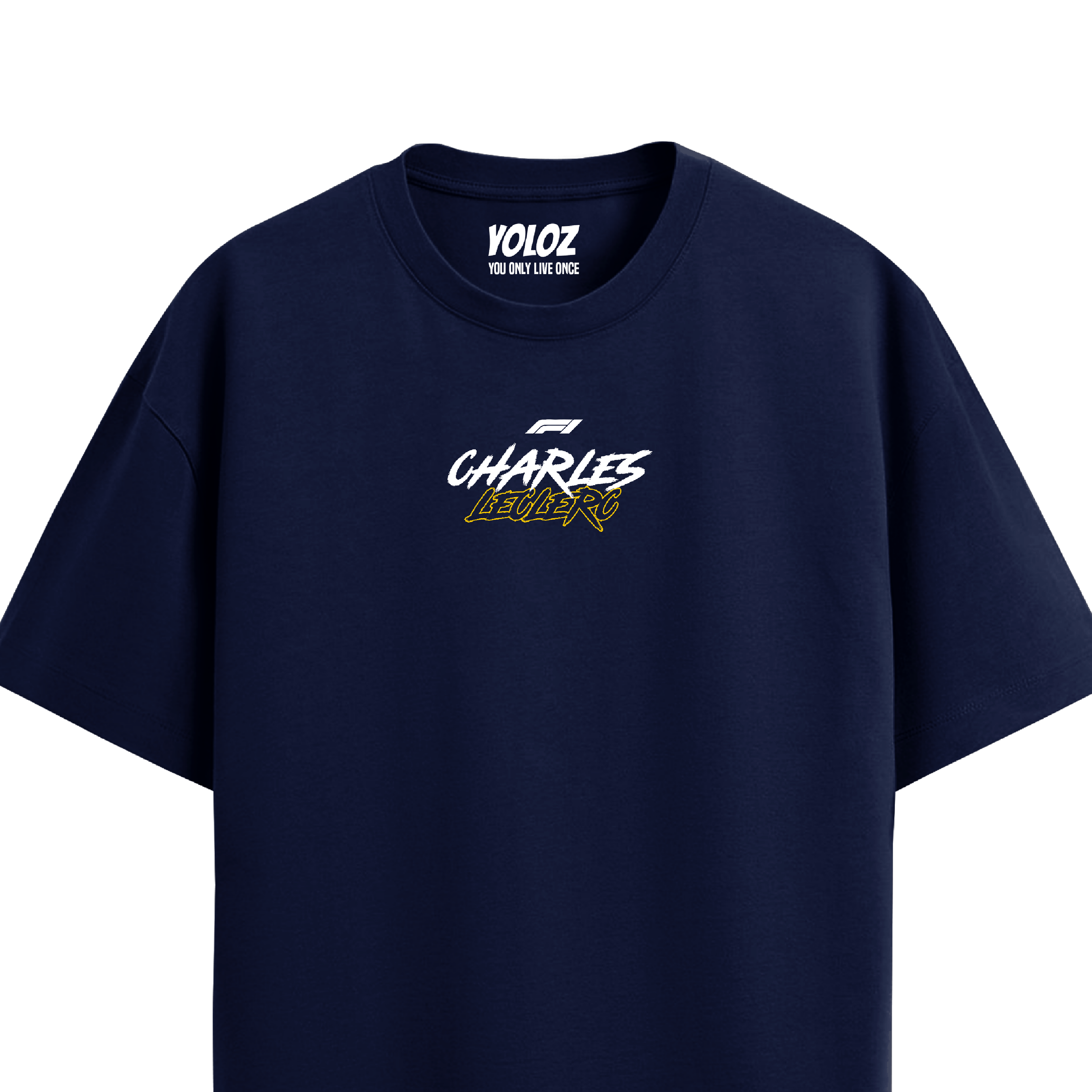 Charles Leclerc Oversized Tee – Navy Blue