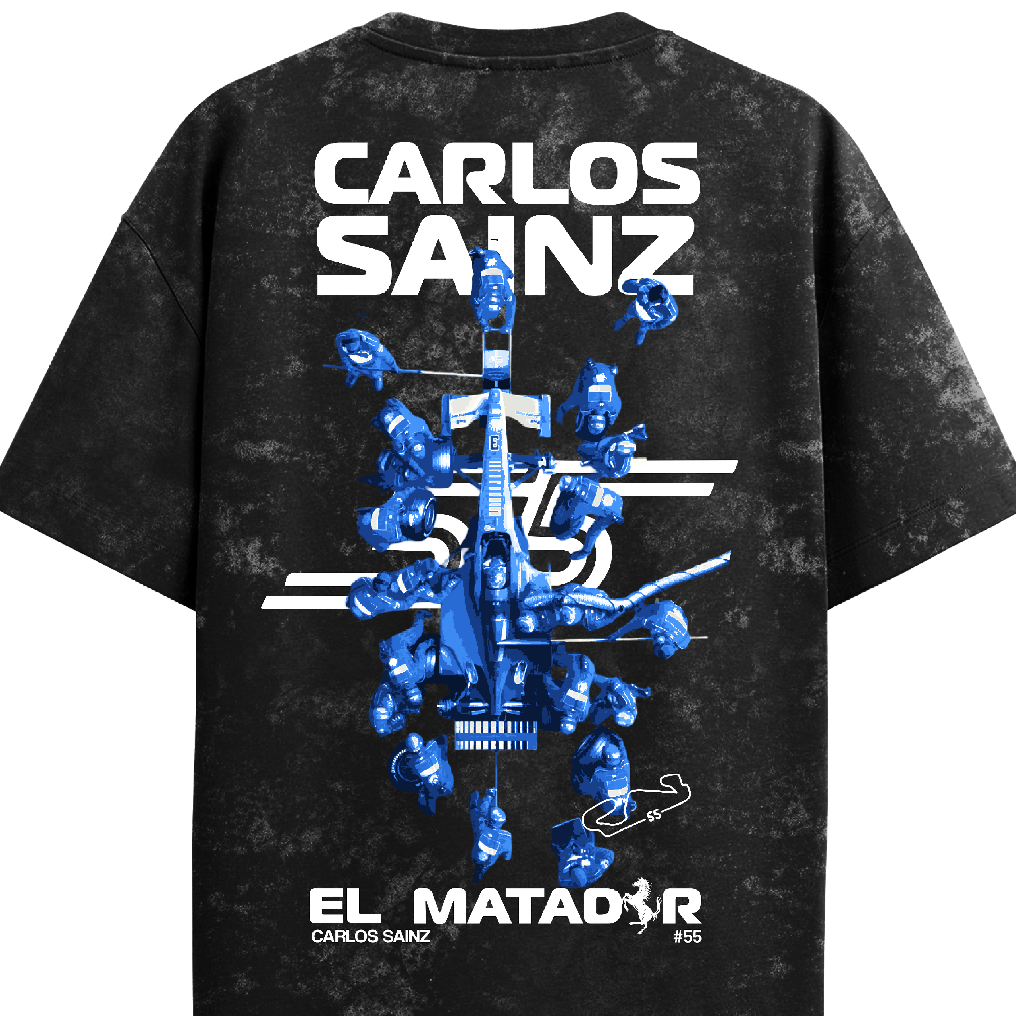 Carlos Sainz Oversized Tee – Acid Wash