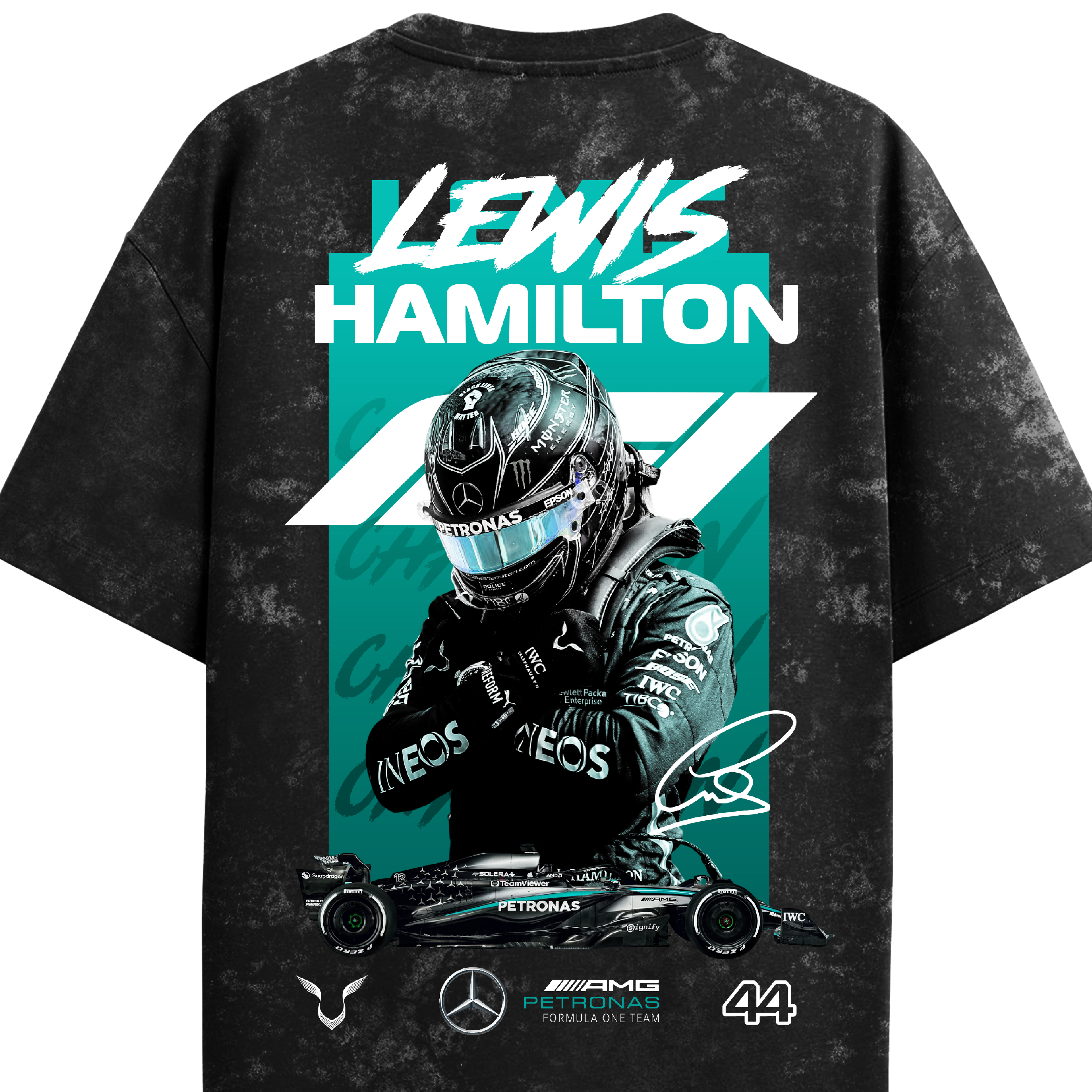 Lewis Hamilton Oversized Tee – Acid Wash