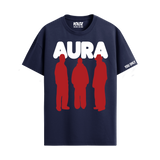 AURA NAVY BLUE REGULAR FIT T-SHIRT