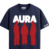 AURA NAVY BLUE REGULAR FIT T-SHIRT