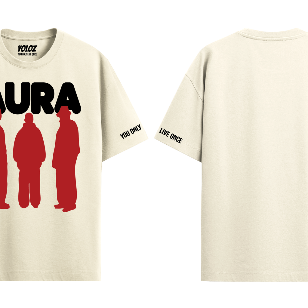 AURA OFF WHITE OVERSIZED T-SHIRT