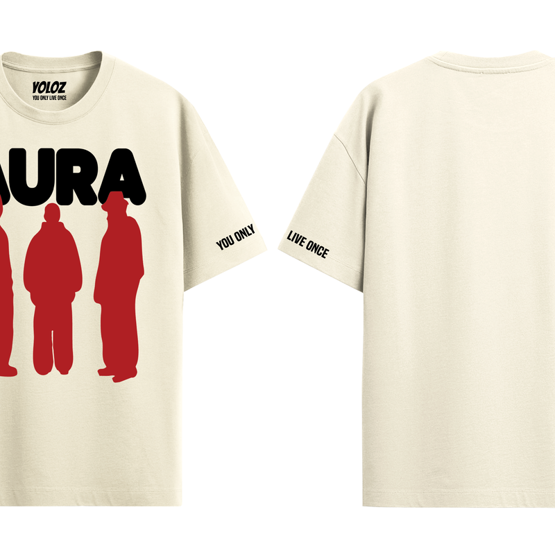 AURA OFF WHITE OVERSIZED T-SHIRT