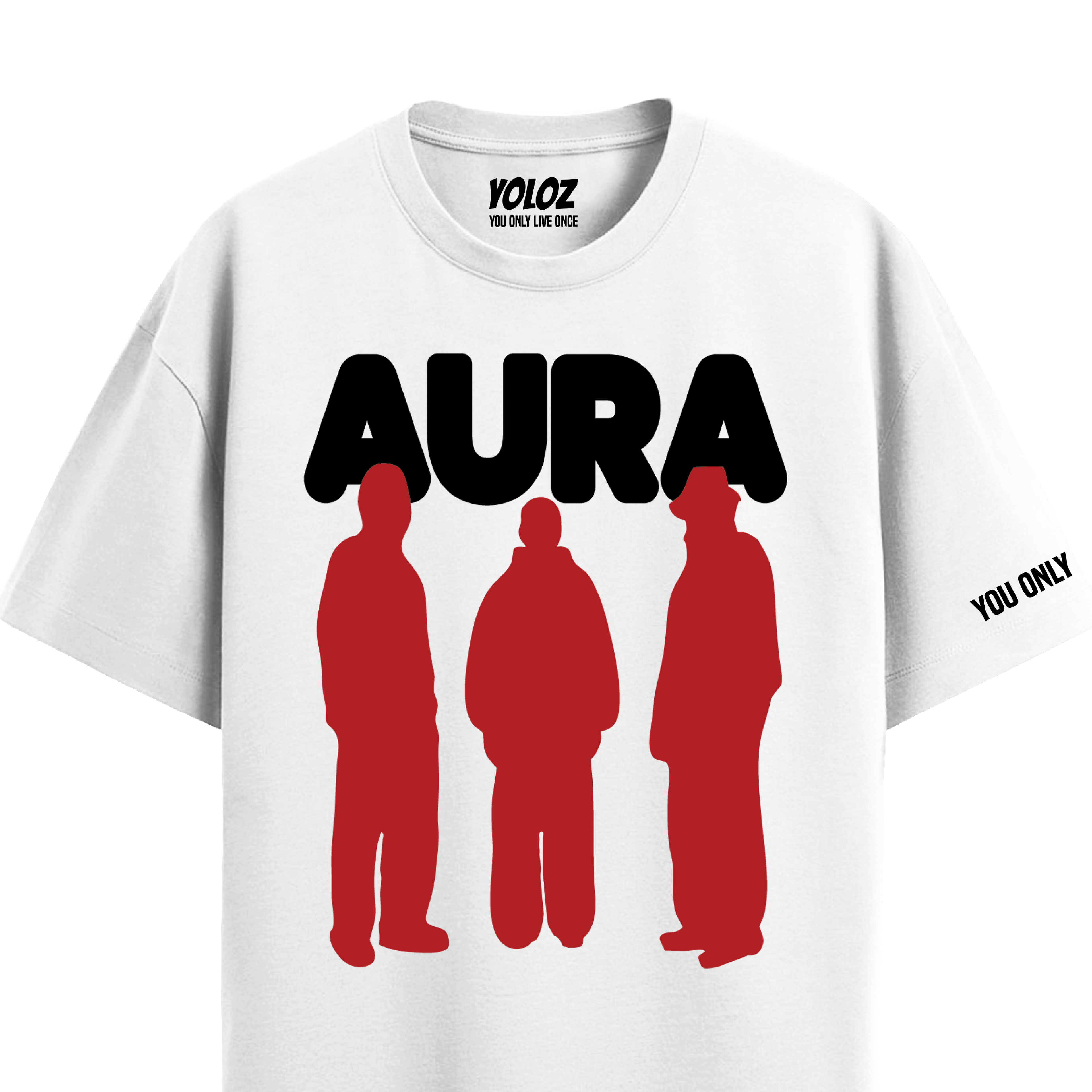 AURA WHITE OVERSIZED T-SHIRT