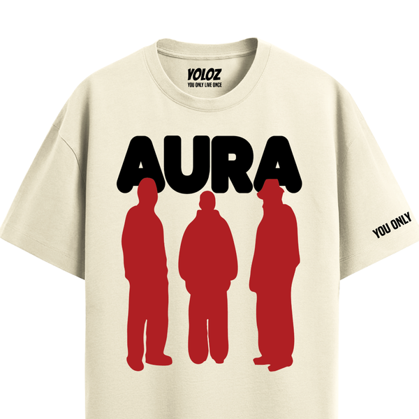 AURA OFF WHITE OVERSIZED T-SHIRT