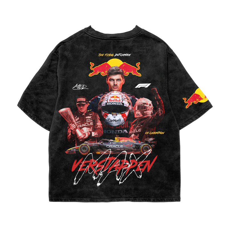 Max Verstappen Oversized Tee – Acid Wash
