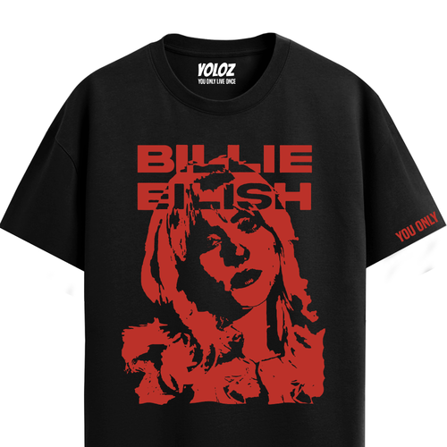 BILLIE EILISH BLACK REGULAR FIT T-SHIRT