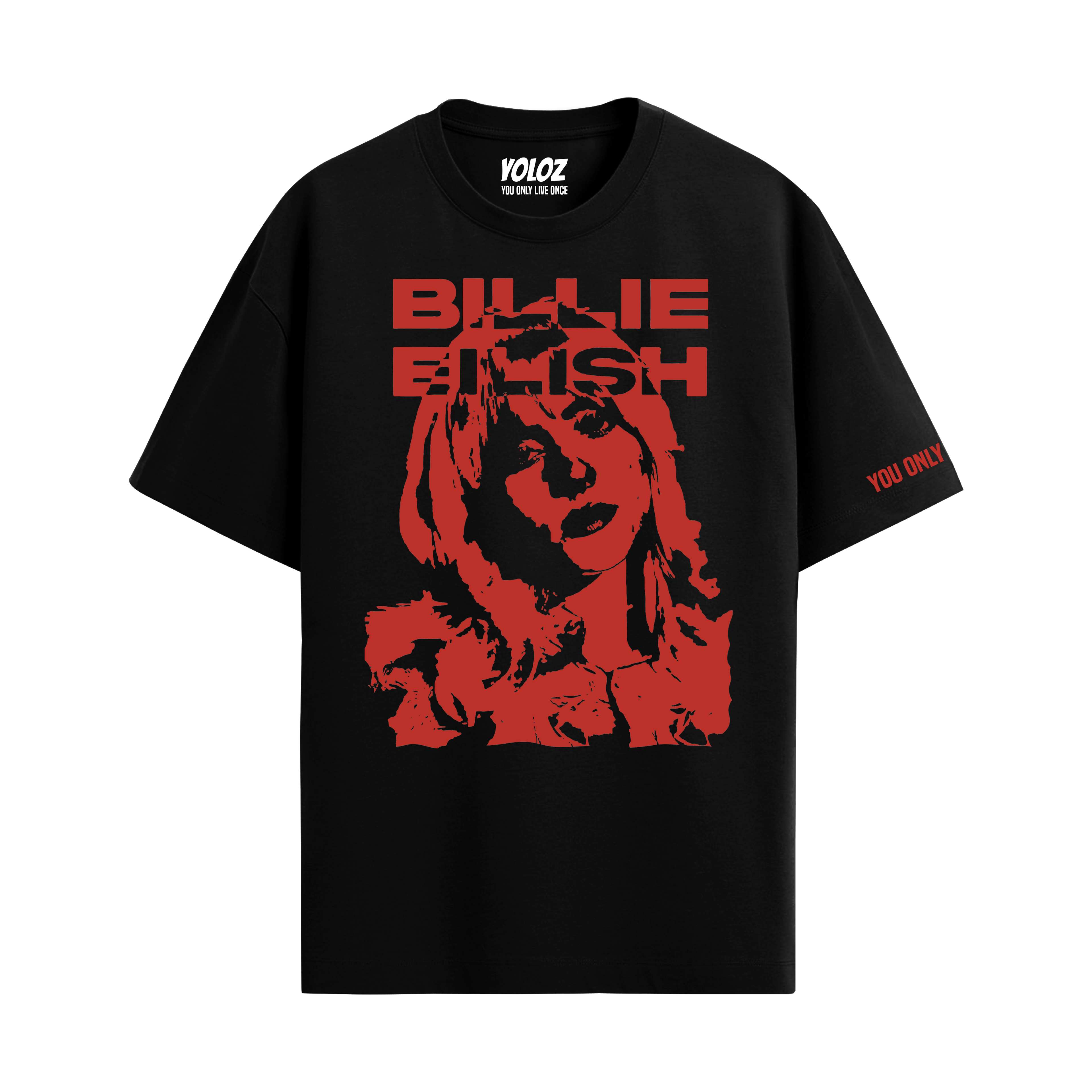 BILLIE EILISH BLACK OVERSIZED T-SHIRT