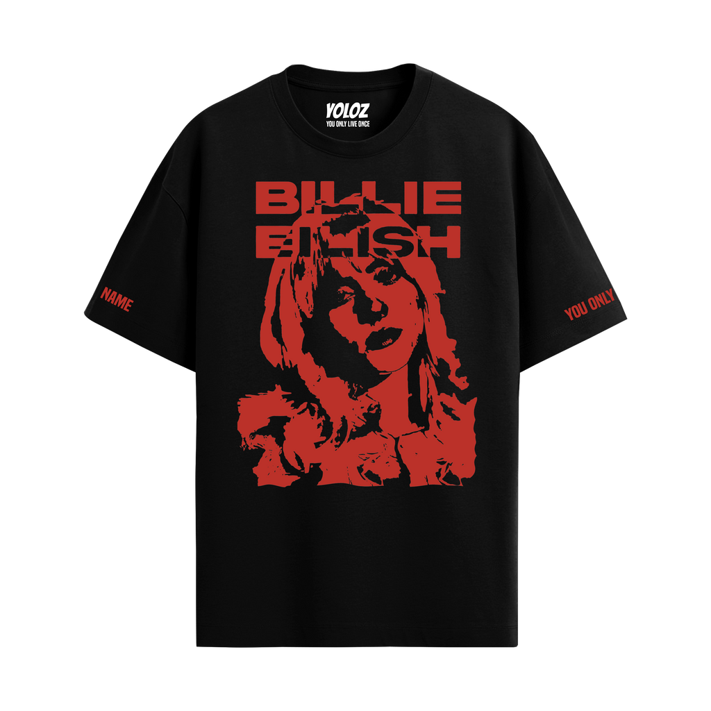 BILLIE EILISH BLACK OVERSIZED T-SHIRT
