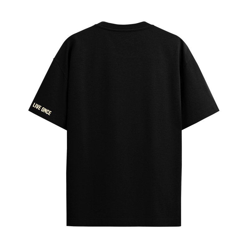 HOT MESS BLACK OVERSIZED T-SHIRT