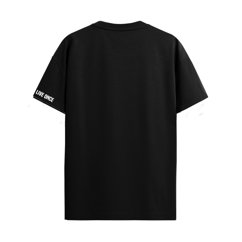 AURA BLACK REGULAR FIT T-SHIRT