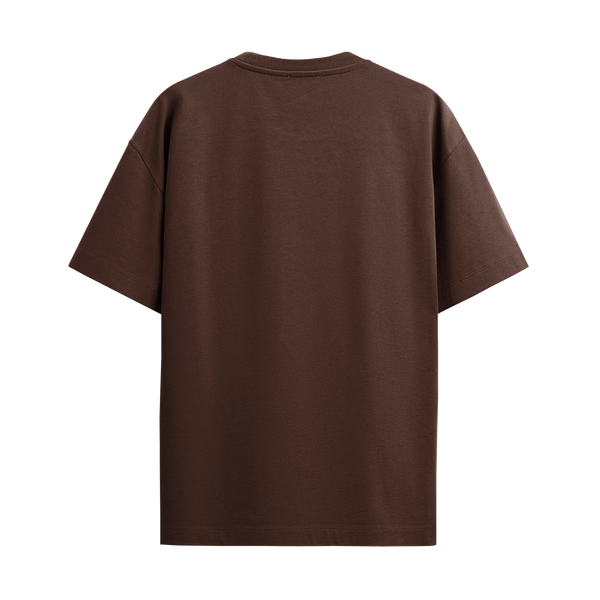 BASIC BROWN OVERSIZED T-SHIRT
