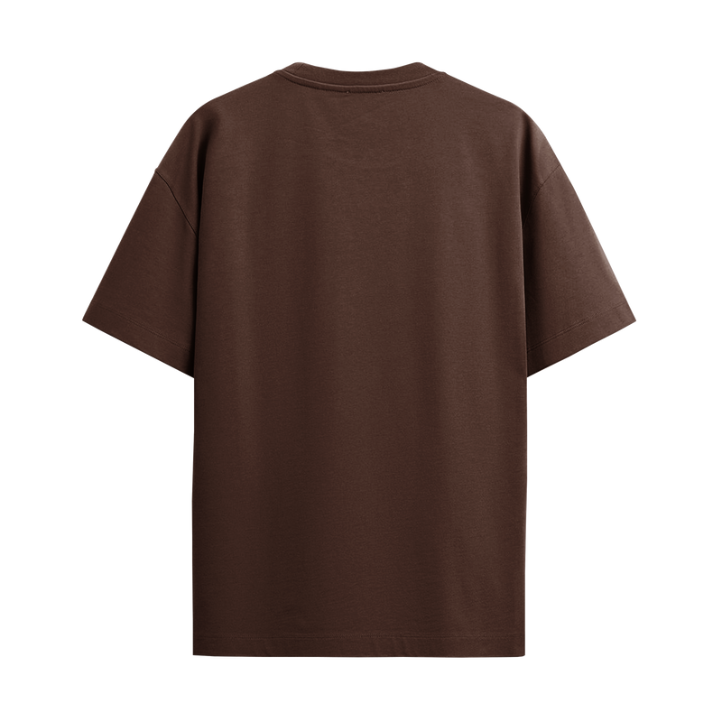 BASIC BROWN OVERSIZED T-SHIRT