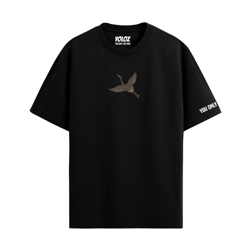VULTURE BLACK OVERSIZED T-SHIRT
