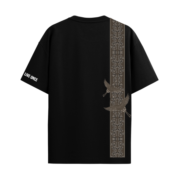 VULTURE BLACK OVERSIZED T-SHIRT