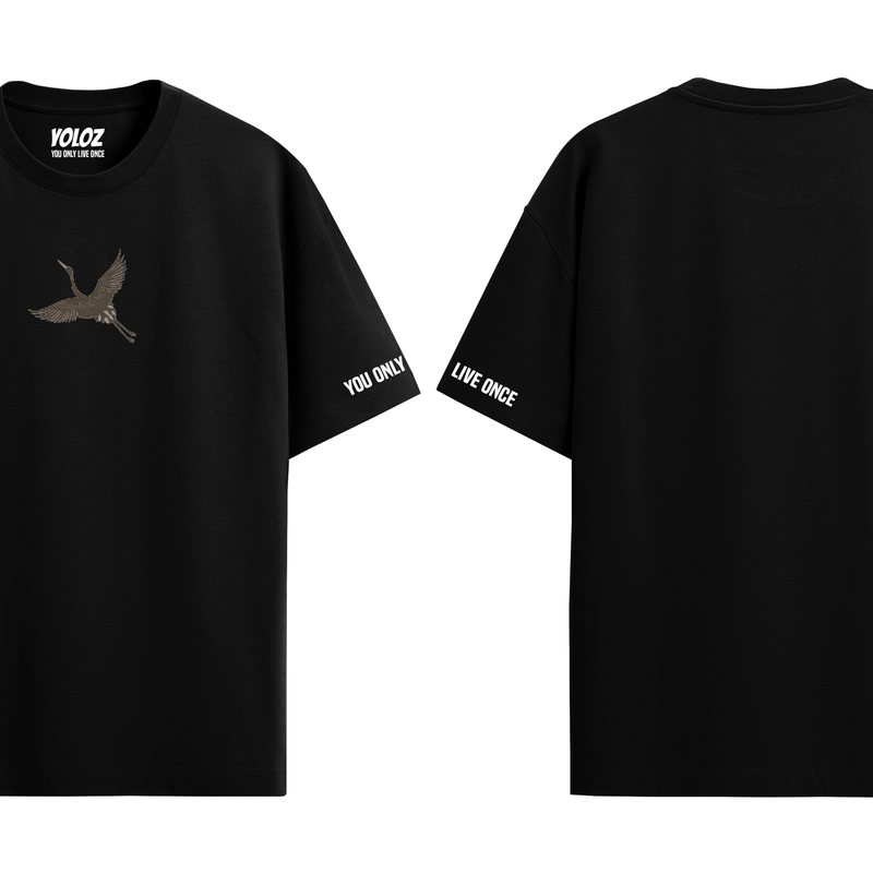 VULTURE BLACK OVERSIZED T-SHIRT
