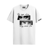 EYES NEVER LIE WHITE REGULAR FIT T-SHIRT