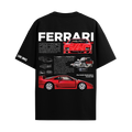 FERRARI BLACK OVERSIZED T-SHIRT