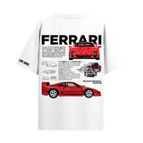 FERRARI WHITE REGULAR FIT T-SHIRT