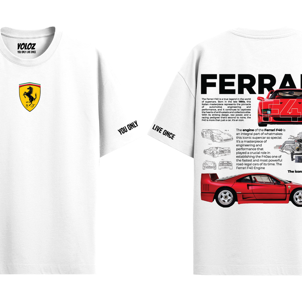 FERRARI WHITE REGULAR FIT T-SHIRT